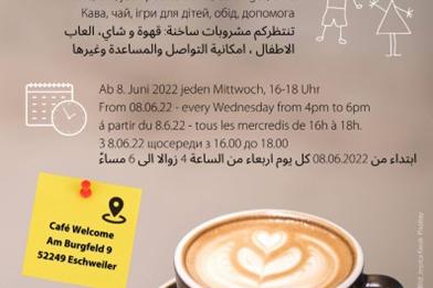 Café Welcome für Menschen auf der Flucht