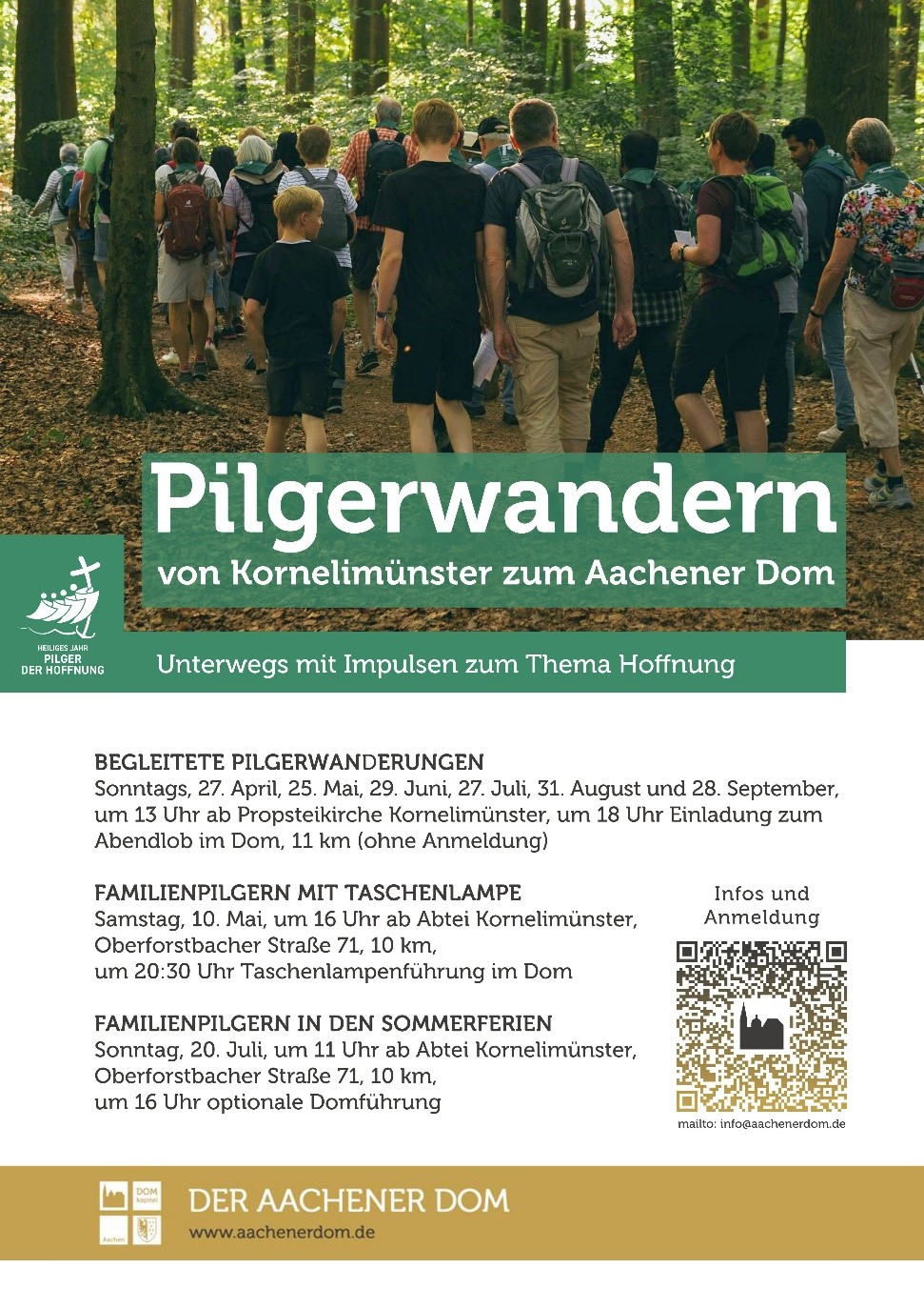 pilgerwandern von Kornelimünster zum Aachener Dom (c) der Aachener Dom
